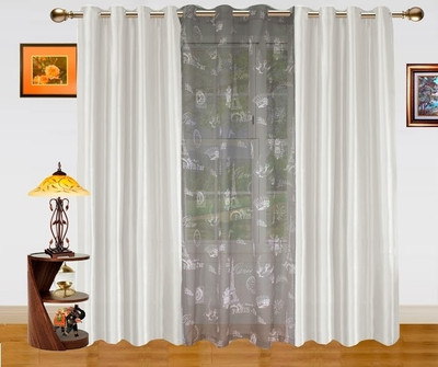 41% OFF on Dekor World Polyester Silver, Grey Solid Eyelet Curtain 41% OFF on Dekor World Polyester Silver, Grey Solid Eyelet Curtain
