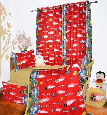 23% OFF on Aurraa Cotton Multicolor Damask Eyelet Curtain