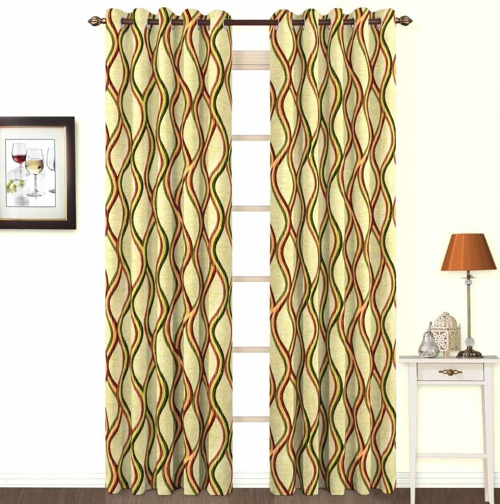 10% OFF on Skipper Polyester, Viscose, Blends Multicolour Lattice Concealed Tab Top Curtain