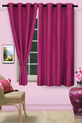 50% OFF on Cortina Polyester Purple Solid Eyelet Curtain