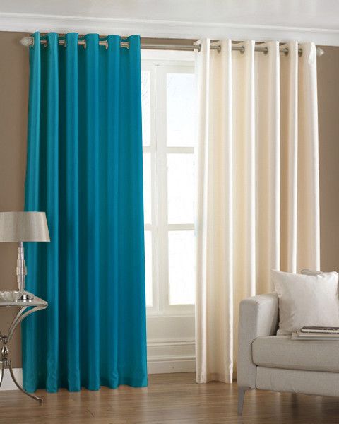 33% OFF on Pindia Polyester Blue, Beige Solid Eyelet Curtain 33% OFF on Pindia Polyester Blue, Beige Solid Eyelet Curtain