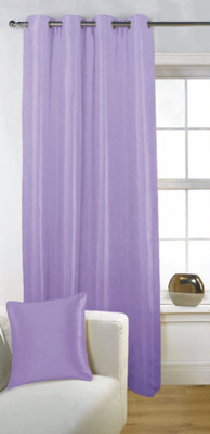 45% OFF on Fabutex Polyester Lavender Solid Eyelet Curtain
