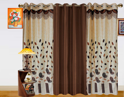 40% OFF on Dekor World Polyester Brown Geometric Eyelet Curtain 40% OFF on Dekor World Polyester Brown Geometric Eyelet Curtain