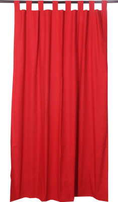 16% OFF on VHome Cotton Red Solid Eyelet Curtain 16% OFF on VHome Cotton Red Solid Eyelet Curtain