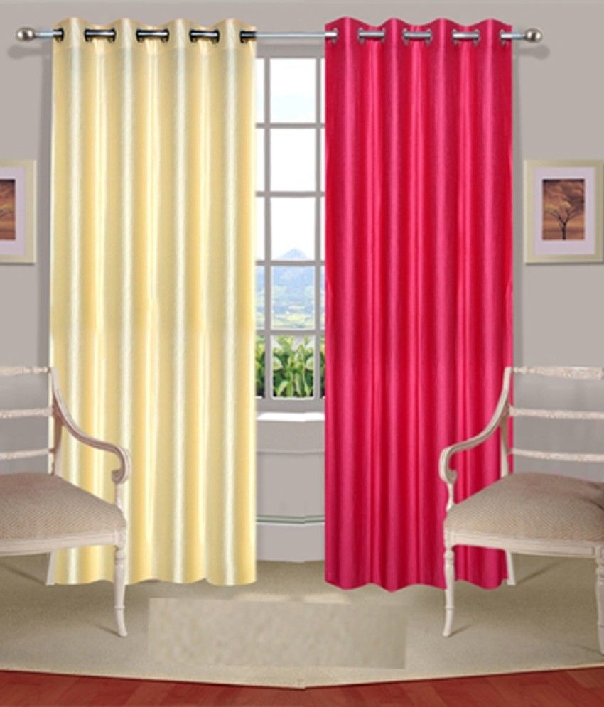 56% OFF on ExpressionsHome Polyester Pink, Beige Solid Eyelet Curtain 56% OFF on ExpressionsHome Polyester Pink, Beige Solid Eyelet Curtain