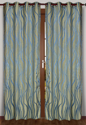 55% OFF on Cosmosgalaxy Polyester Blue Self Design Eyelet Curtain 55% OFF on Cosmosgalaxy Polyester Blue Self Design Eyelet Curtain
