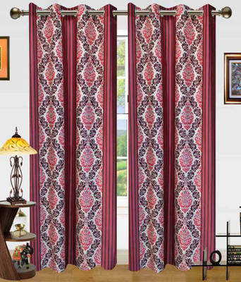 73% OFF on Home Beauty Polyester Red Printed Eyelet Curtain 73% OFF on Home Beauty Polyester Red Printed Eyelet Curtain