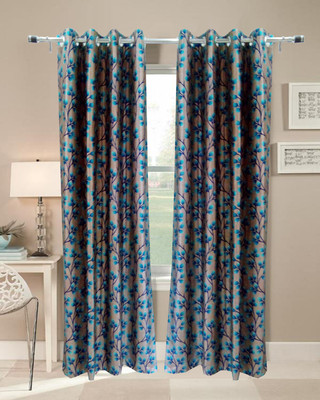 63% OFF on Homefab India Polyester Blue Ikat Eyelet Curtain 63% OFF on Homefab India Polyester Blue Ikat Eyelet Curtain