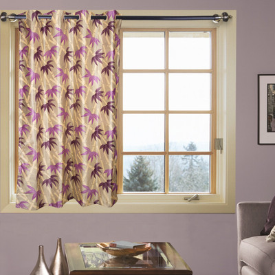 46% OFF on Kings Polyester Orange Printed Window Curtain