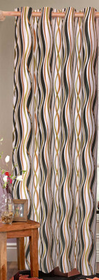 50% OFF on Vrinda Polyester Green Printed Eyelet Curtain