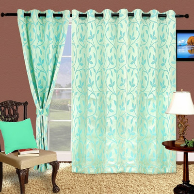 44% OFF on Cortina Polyester Blue Geometric Eyelet Curtain 44% OFF on Cortina Polyester Blue Geometric Eyelet Curtain