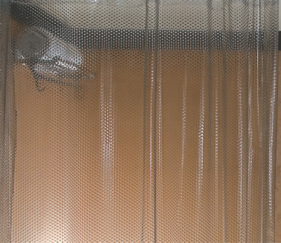 Freelance PVC White Checkered Eyelet Curtain