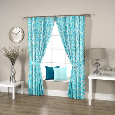 21% OFF on Threadmix Polycotton Blue Abstract Eyelet Curtain 21% OFF on Threadmix Polycotton Blue Abstract Eyelet Curtain