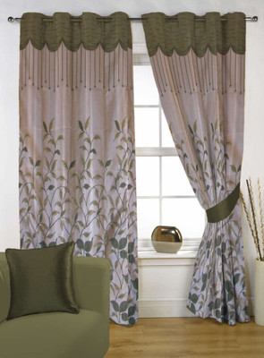 65% OFF on Kings Polycotton Green Floral Eyelet Curtain 65% OFF on Kings Polycotton Green Floral Eyelet Curtain