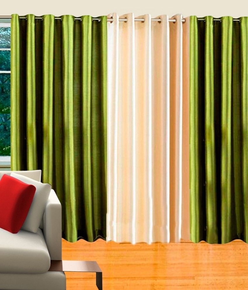 65% OFF on Decor Vatika Polycotton Green, Beige Printed Eyelet Curtain 65% OFF on Decor Vatika Polycotton Green, Beige Printed Eyelet Curtain