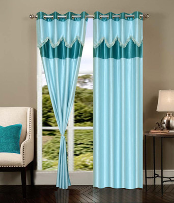 77% OFF on Shopgrab Polyester Blue Printed Eyelet Curtain 77% OFF on Shopgrab Polyester Blue Printed Eyelet Curtain