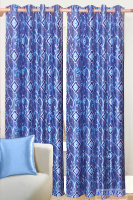 46% OFF on Vrinda Polycotton Multicolor Solid Eyelet Curtain