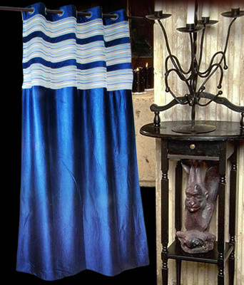 46% OFF on Madhav Product Polyester Blue Abstract Eyelet Curtain