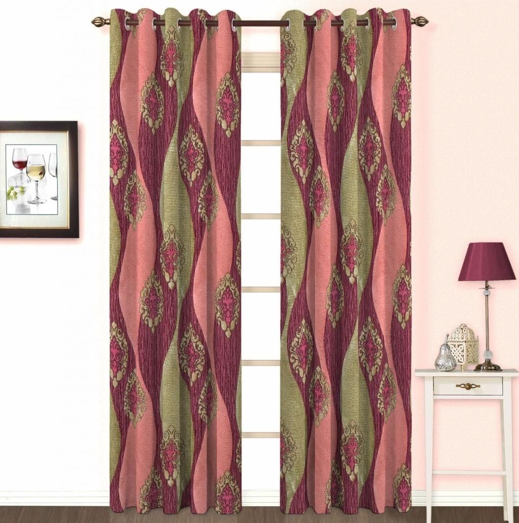 Skipper Polyester, Viscose Pink Self Design Eyelet Curtain Skipper Polyester, Viscose Pink Self Design Eyelet Curtain