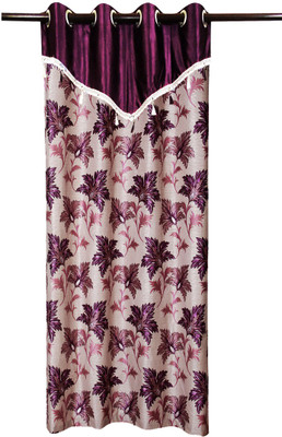 81% OFF on Zikrak Exim Polyester Purple Self Design Eyelet Curtain