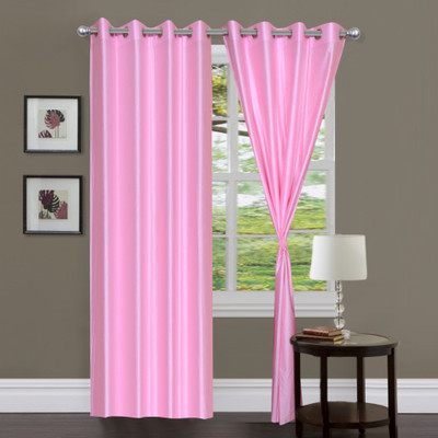 53% OFF on Shopgrab Polyester Pink Solid Eyelet Curtain 53% OFF on Shopgrab Polyester Pink Solid Eyelet Curtain