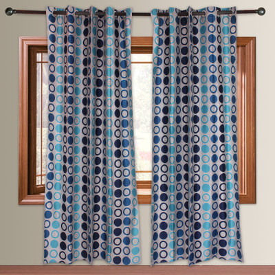 56% OFF on Dekor World Polyester Blue Geometric Eyelet Curtain 56% OFF on Dekor World Polyester Blue Geometric Eyelet Curtain