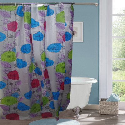 40% OFF on Gran Polyester Multicolour Abstract Eyelet Curtain