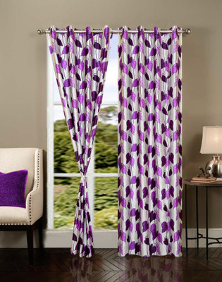 55% OFF on IWS Polyester Multicolor Paisley Eyelet Curtain