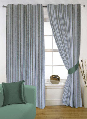 55% OFF on Delight Polycotton Pink Solid Eyelet Curtain