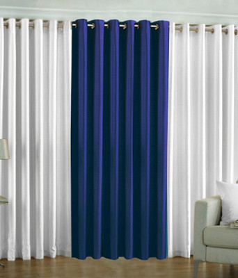 66% OFF on HomeZaara Polyester Multicolor Solid Eyelet Curtain