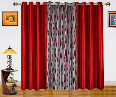 40% OFF on Dekor World Polyester Maroon Geometric Eyelet Curtain 40% OFF on Dekor World Polyester Maroon Geometric Eyelet Curtain