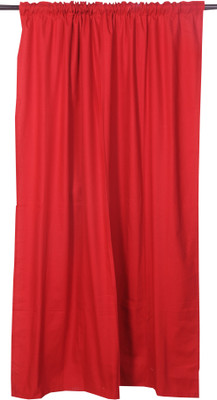 16% OFF on VHome Cotton Red Floral Eyelet Curtain