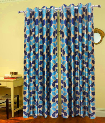 68% OFF on Homefab India Polyester Blue Solid Eyelet Curtain