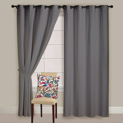 50% OFF on StyleNcomfort Grey Self Design Eyelet Curtain 50% OFF on StyleNcomfort Grey Self Design Eyelet Curtain