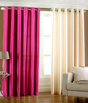34% OFF on Hargunz Polyester Pink, Beige Solid Eyelet Curtain 34% OFF on Hargunz Polyester Pink, Beige Solid Eyelet Curtain