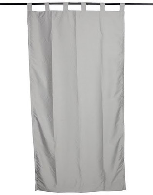 BlindsNcurtains Polyester Grey Floral Rod pocket Curtain