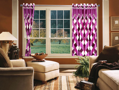 62% OFF on OsianArts Purple Self Design Eyelet Curtain