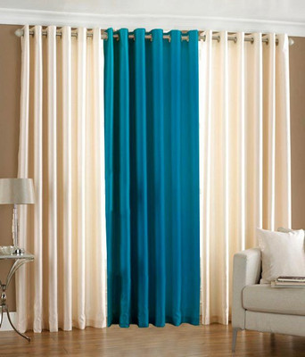 66% OFF on HomeZaara Polyester Multicolor Solid Eyelet Curtain 66% OFF on HomeZaara Polyester Multicolor Solid Eyelet Curtain