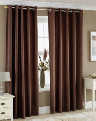 33% OFF on Pindia Polyester Brown Solid Eyelet Curtain 33% OFF on Pindia Polyester Brown Solid Eyelet Curtain