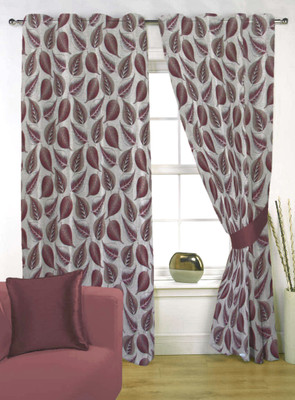 66% OFF on Kings Polycotton Multicolor Floral Tab Top Curtain