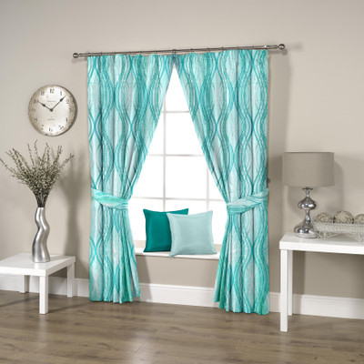 10% OFF on Threadmix Polycotton Blue Abstract Eyelet Curtain 10% OFF on Threadmix Polycotton Blue Abstract Eyelet Curtain