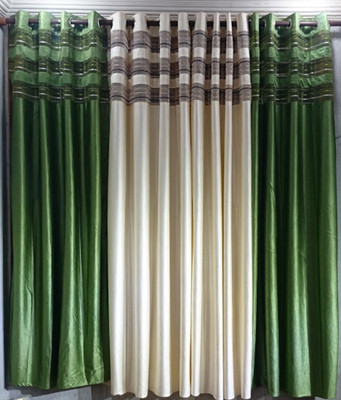 40% OFF on Jojo Designs Polyester Green, Beige Fleur-de-lis Eyelet Curtain