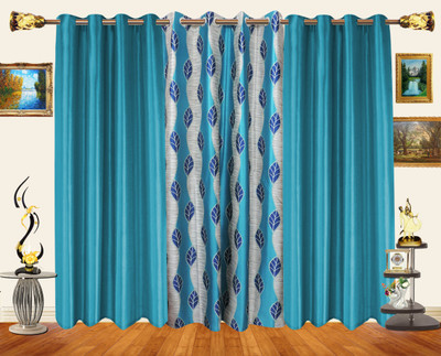 47% OFF on Decor Bazaar Polyester Light Blue Abstract Eyelet Curtain 47% OFF on Decor Bazaar Polyester Light Blue Abstract Eyelet Curtain
