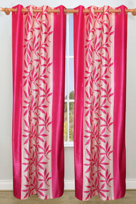 61% OFF on Vrinda Polyester Pink Damask Eyelet Curtain 61% OFF on Vrinda Polyester Pink Damask Eyelet Curtain