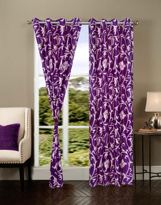 57% OFF on IWS Polyester Multicolor Printed Eyelet Curtain
