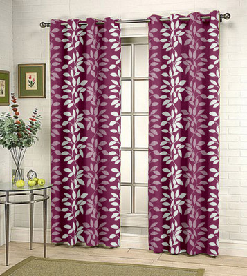 42% OFF on Kings Polycotton Purple Floral Eyelet Curtain