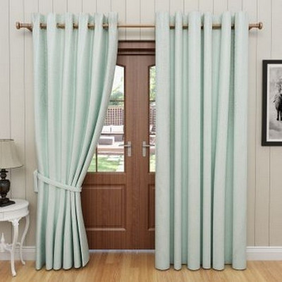 G M HomeFashion Polyester Multicolor Solid Eyelet Curtain