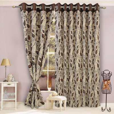 50% OFF on Vorhang Multicolor Floral Eyelet Curtain