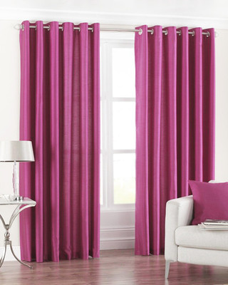 30% OFF on Pindia Polyester Pink Solid Eyelet Curtain 30% OFF on Pindia Polyester Pink Solid Eyelet Curtain