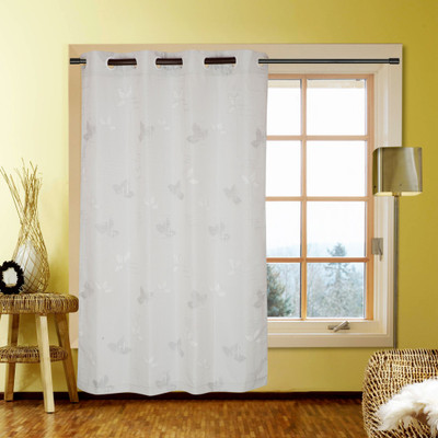 40% OFF on Kings Polycotton White Printed Tab Top Curtain 40% OFF on Kings Polycotton White Printed Tab Top Curtain